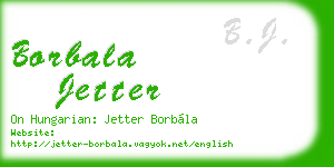 borbala jetter business card